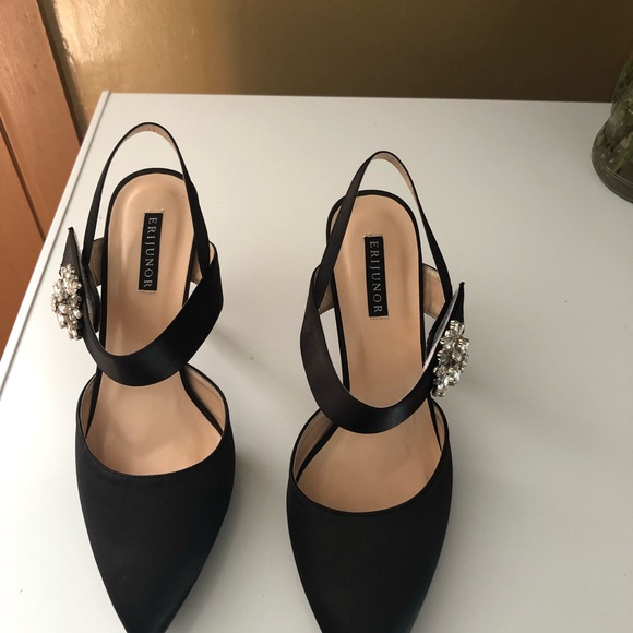 Black evening shoes. In very good condition size 10 - Picture 5 of 6